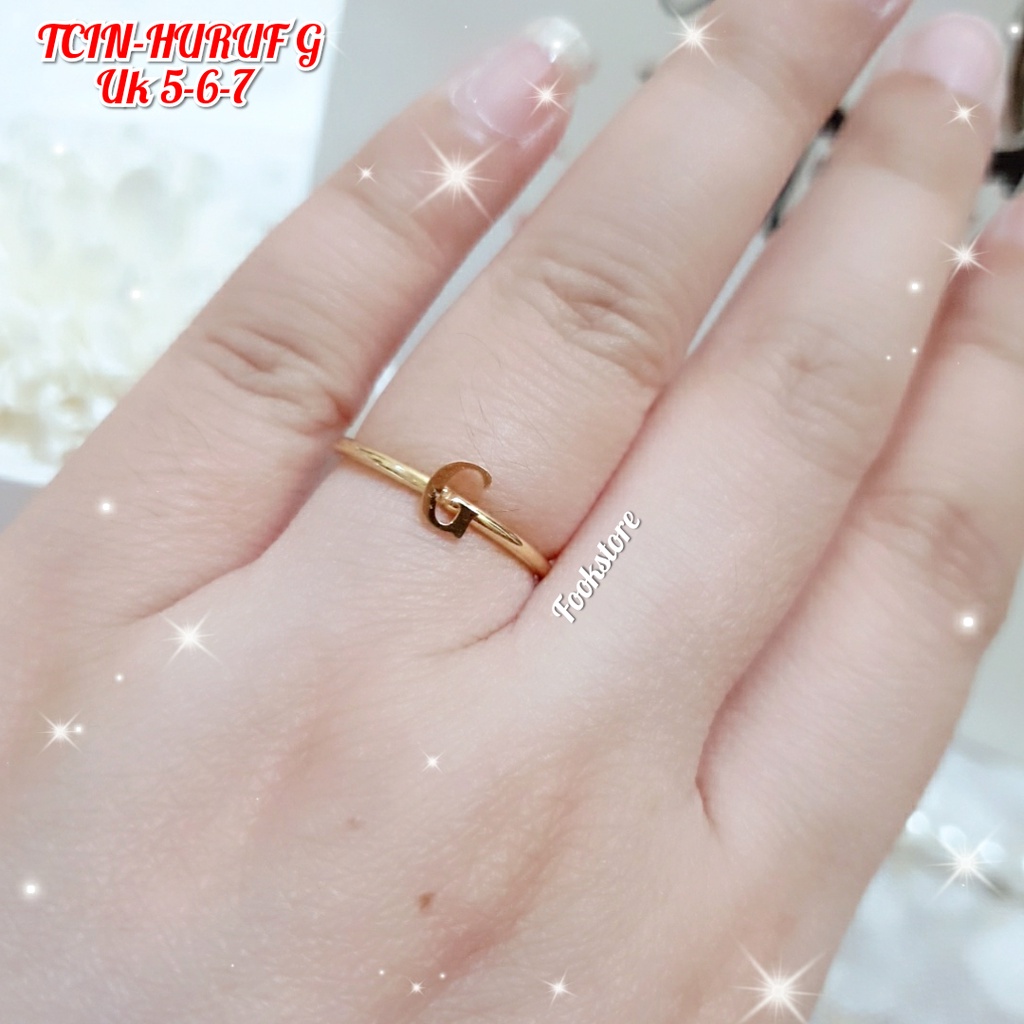 CINCIN HURUF TITANIUM/ANTI KARAT/ANTI ALERGI TERLARIS