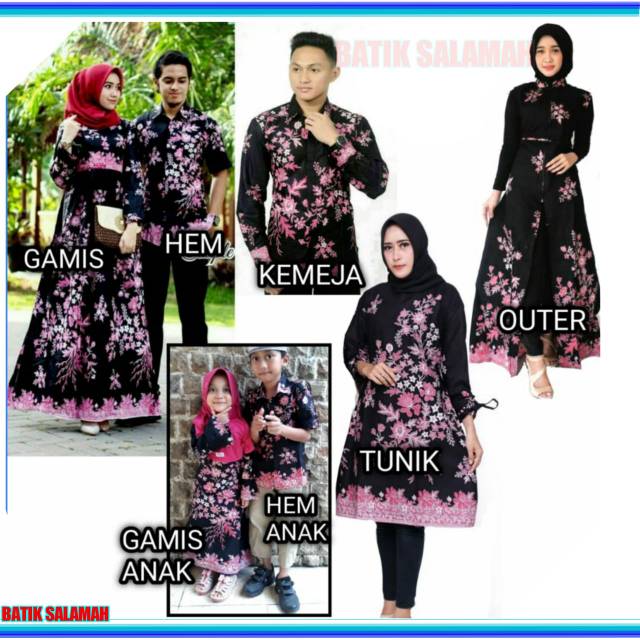 BATIK COUPLE KELUARGA CIBULAN MERAH/ATASAN BATIK KELUARGA