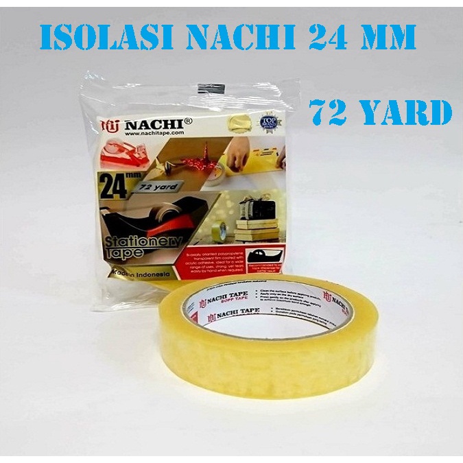 

ISOLASI / SELOTIP STATIONERY KUNING DUS NACHI 24 MM X 72 YARDS / 1 INCH