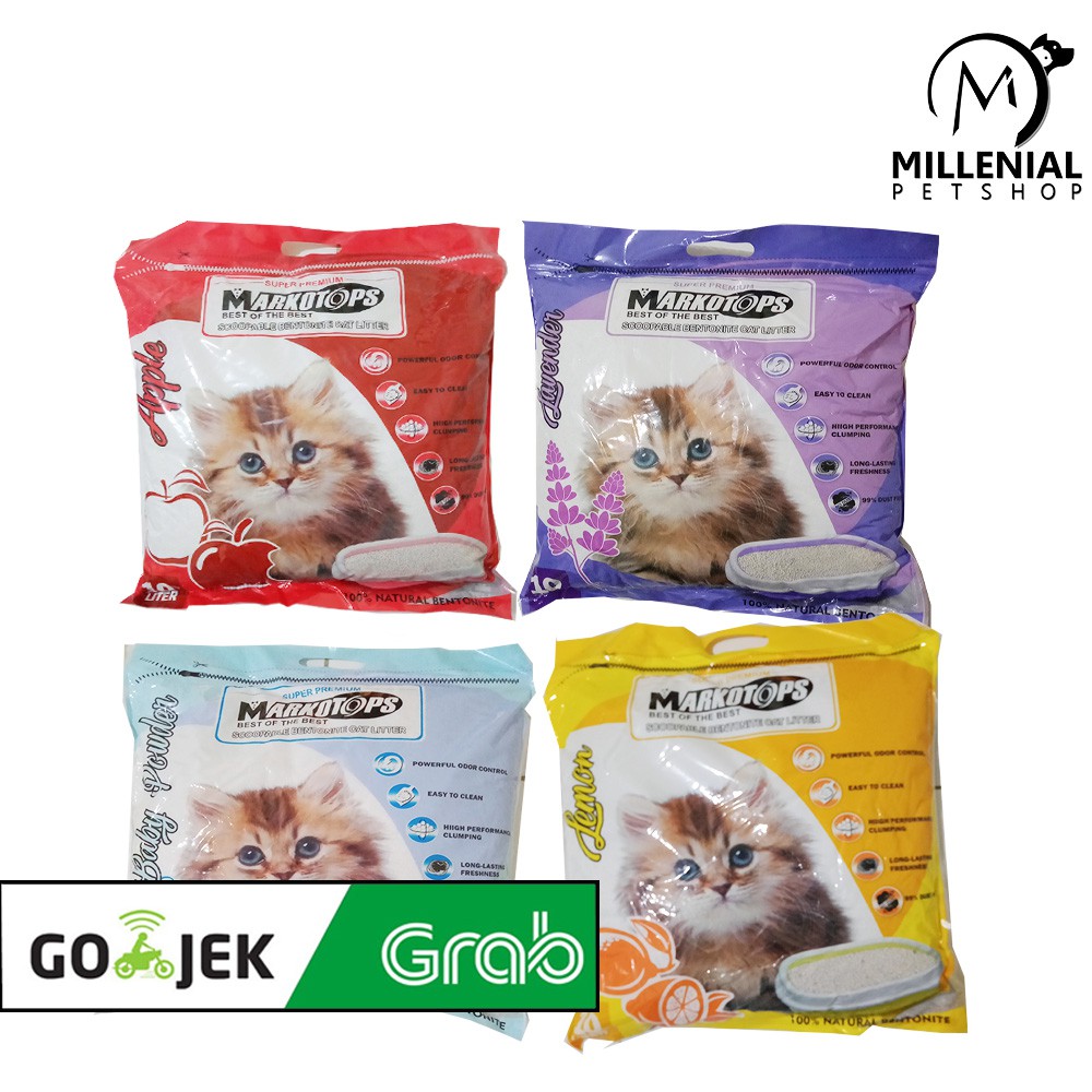 Pasir Kucing Gumpal Wangi Markotop 10ltr Cat Sand 10 Ltr