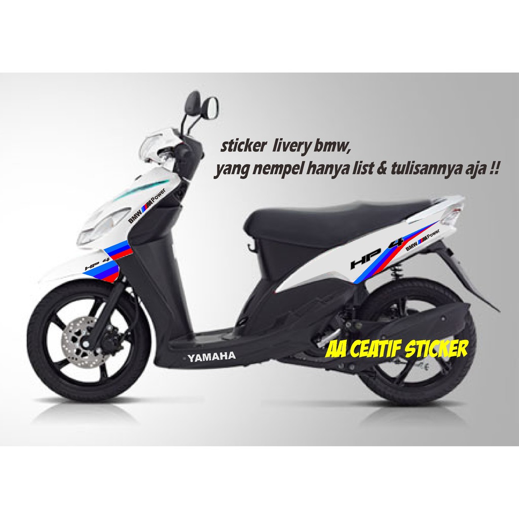 Jual STICKER YAMAHA MIO SMILE LIVERY BMW Indonesia Shopee Indonesia