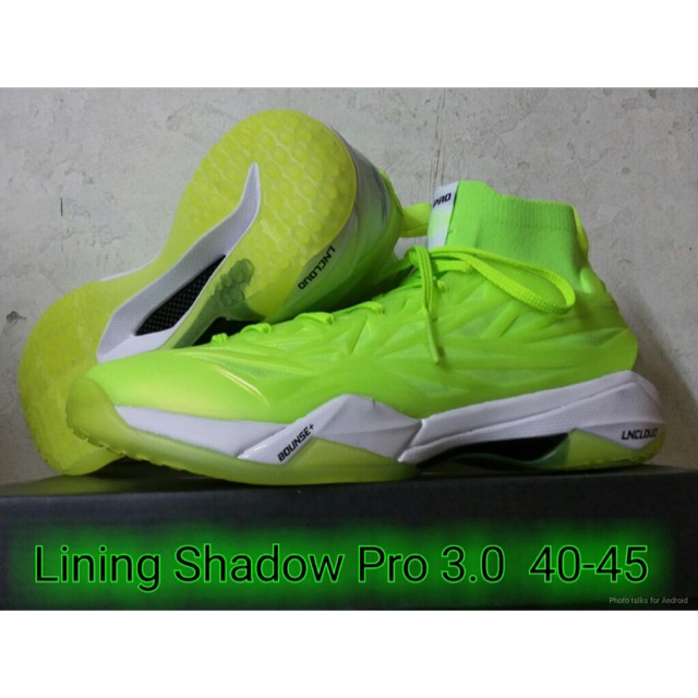 Sepatu Badminton Lining Shadow Pro 3.0 Lime Original