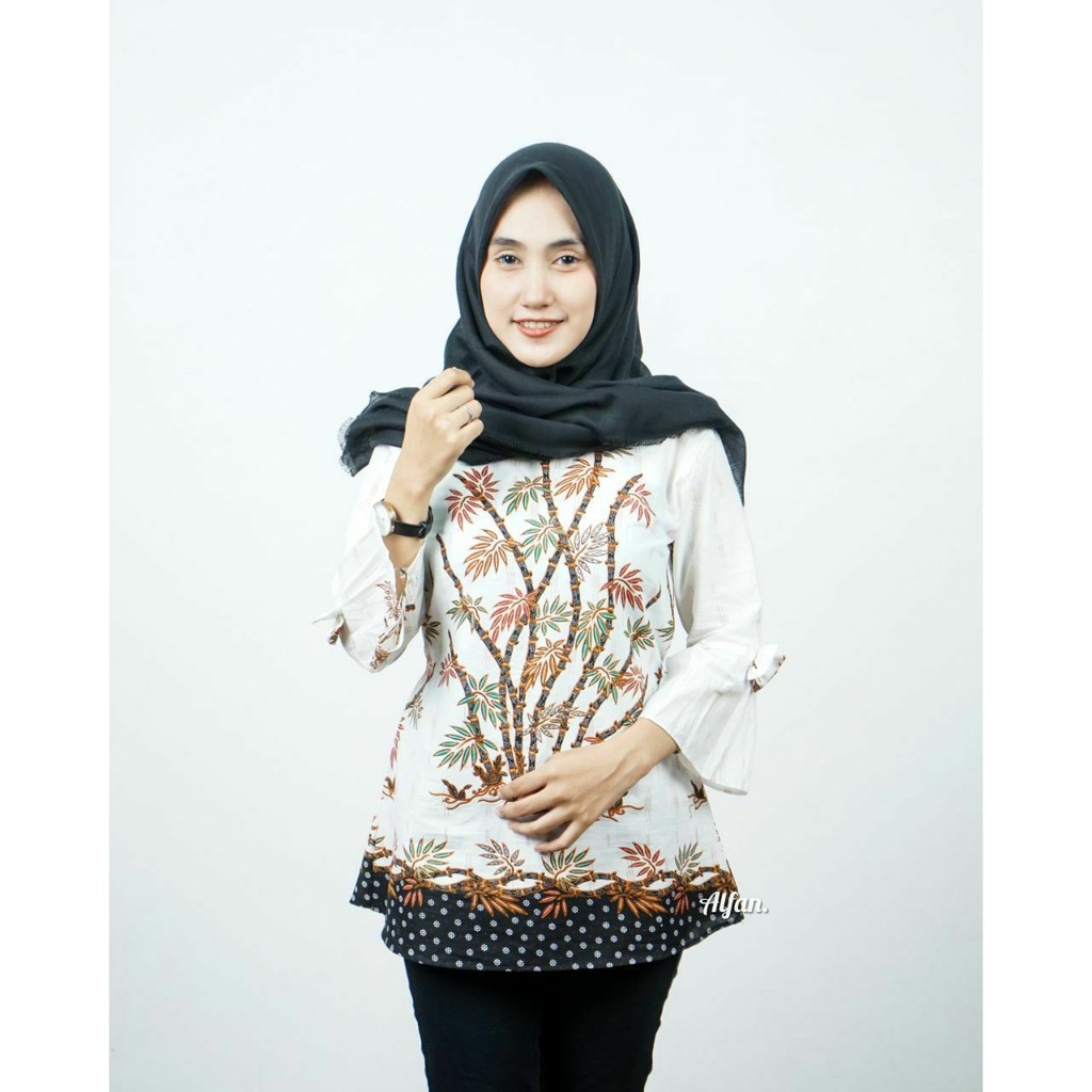 Batik couple untel uyek ready seragam sampai xxl-Cewe no4 motif bambu