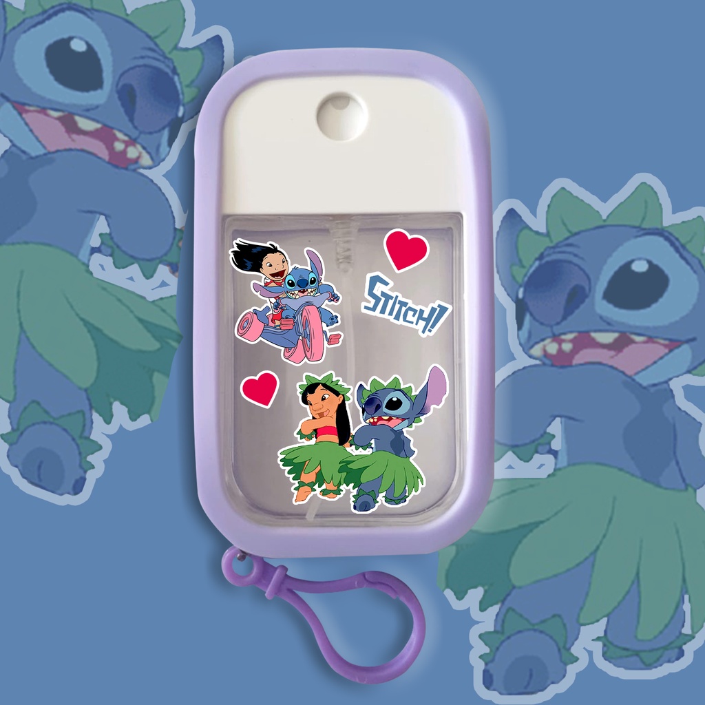 HAND SANITIZER SPRAY POCKET CARD BOTOL KOTAK GANTUNG / STITCH BLUE