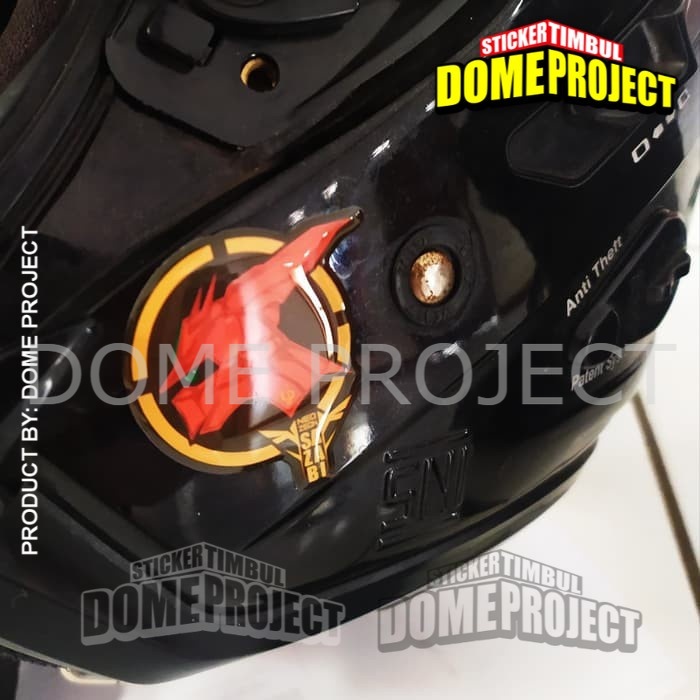 STIKER MOTOR TIMBUL EMBLEM ANIME GUNDAM SAZABI EMBLEM STIKER MOTOR TIMBUL LENTUR AKSESORIS SEPEDA MOTOR