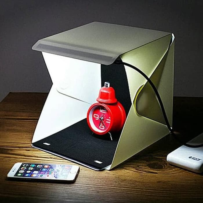 PHOTOBOX + LED Photo Studio Mini Box Portable Lampu Kotak Lipat Mini Photo Studio