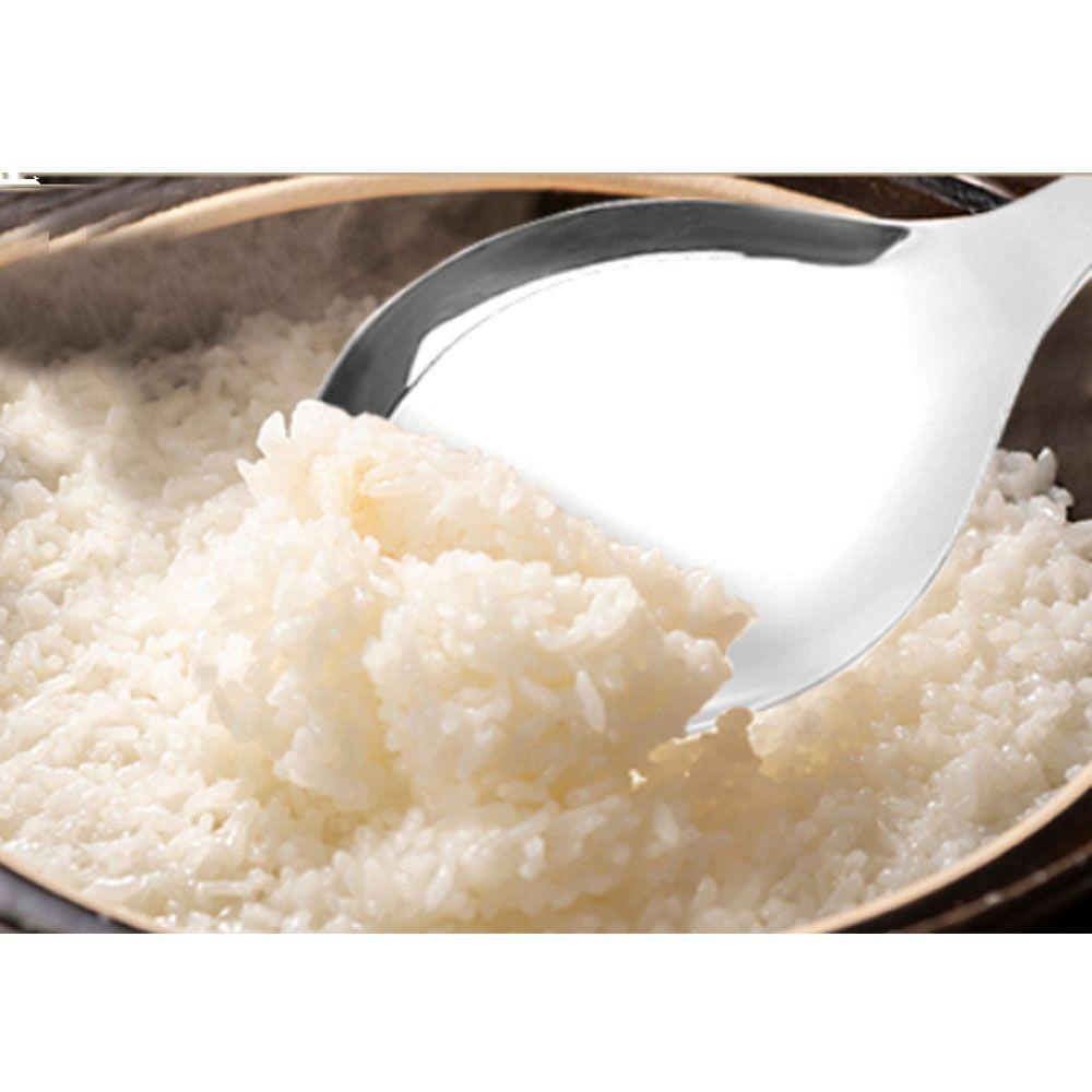 [Elegan] Sendok Nasi Silver Deepen Thicken Tableware Untuk Rumah Restoran Hotel Rice Paddle Food Serving Spoon