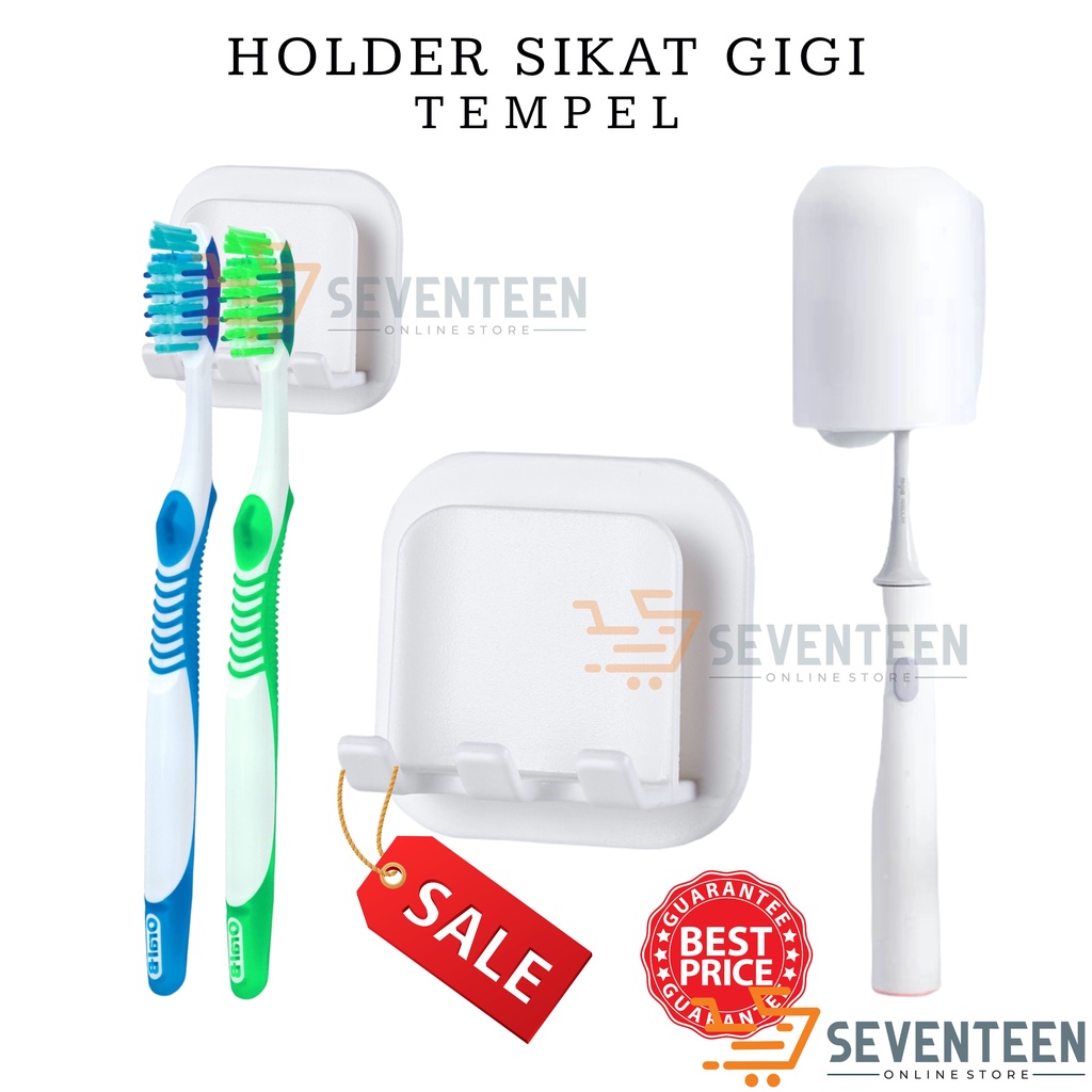 SEVENTEEN TOOTHBRUSH HOLDER CUP TEMPAT SIKAT GIGI DAN GELAS GANTUNGAN TEMPEL DINDING HOOK AJAIB HOLDER SIKAT GIGI TEMPEL