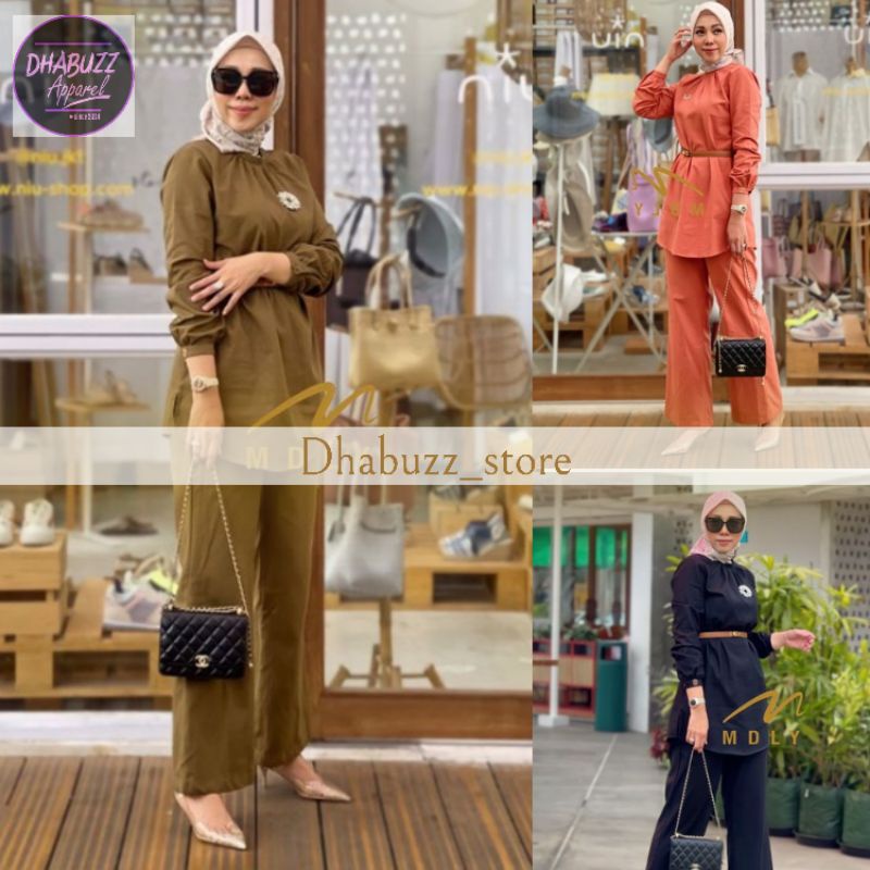 GAMIS DRESS WANITA TERBARU NADA SET BY MDLY  3068