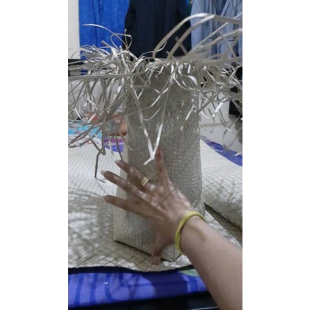 TANDOK KECIL BERUMBAI TANDOK PANDAN BERUMBAI TANDOK TEMPAT WADAH BERAS NASI ADAT BATAK TANDOK SIJAGA