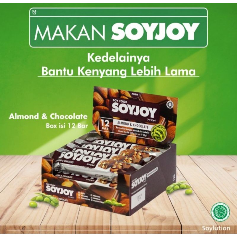 SOYJOY ALMOND & CHOCOLATE 1 Box isi 12 pcs