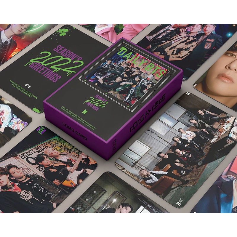 54pcs / box Kartu Ucapan Desain BTS 2022 Season 's Album V JUNGKOOK LOMO