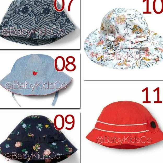 TOPI BAYI ANAK PEREMPUAN JANIE AND JACK HAT TOPI PANTAI SUN KUPLUK HNM