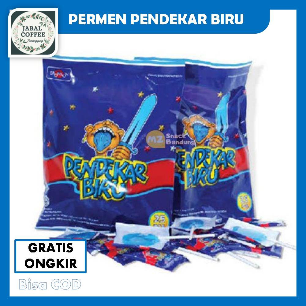 Permen Loli Pendekar Biru / Permen Pendekar Biru / Permen Bronson Kaki Biru / Lolipop Jadul J43