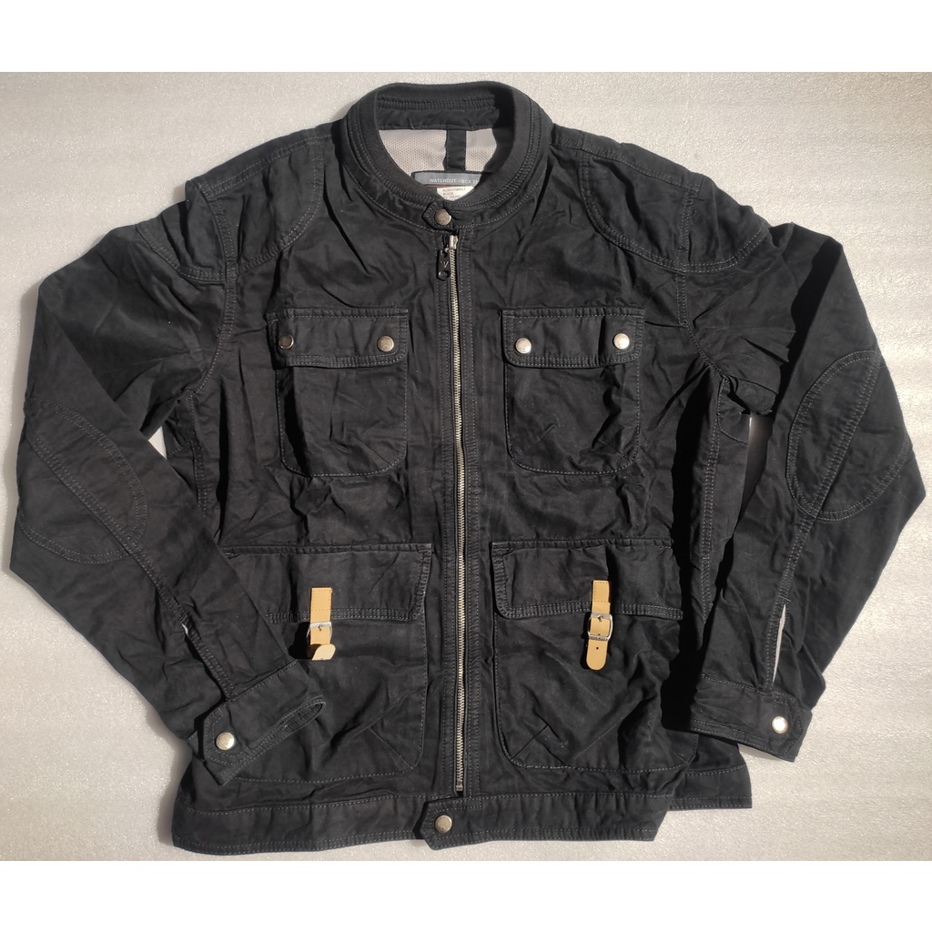 WATCHOUT Jaket Bahan Katun Warna Hitam Original Watchout