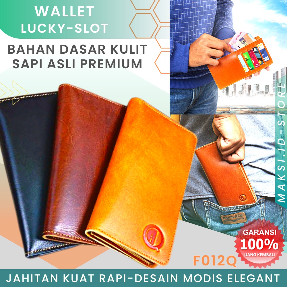 Dompet Kulit Pria Dompet Panjang Kartu Pria Lipat Kulit Sapi Asli Original Dompet Panjang Pria Full Kulit Sapi Asli F012 KUALITAS TERJAMIN MEMUASKAN