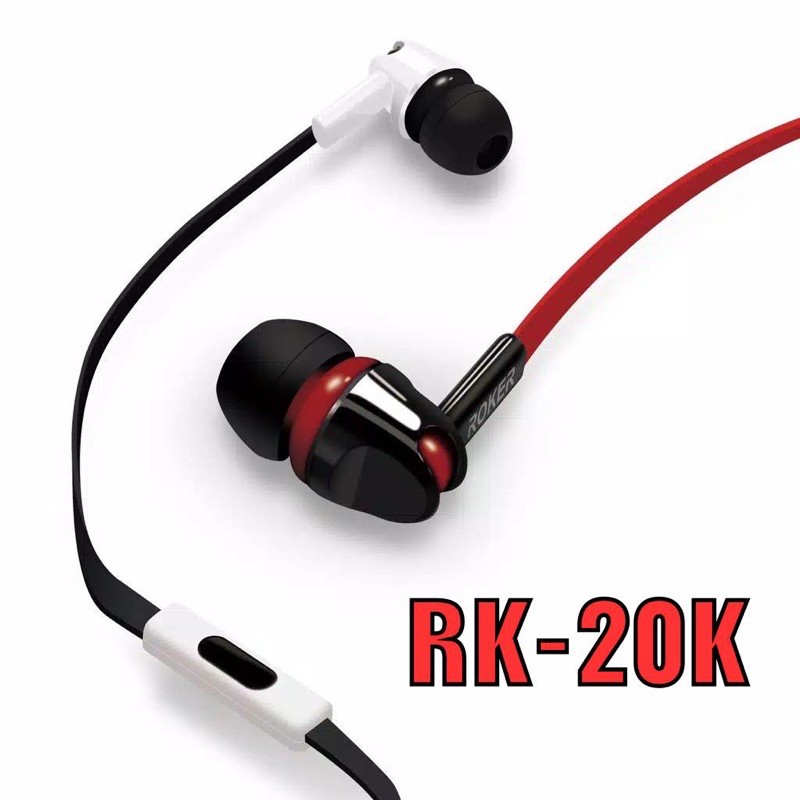 PROMO HANDSFREE ROKER RK20K EARPHONE EXTRABASS RK-20K