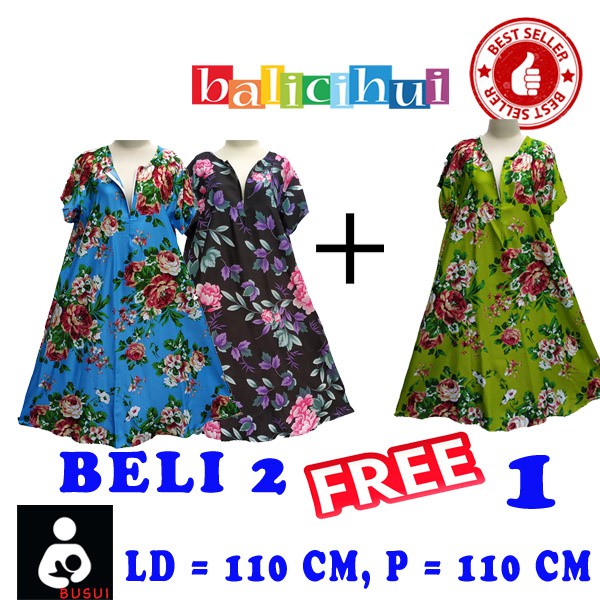 BALICIHUI DASTER PAYUNG BUSUI Bali BELI 2 FREE 1 Daster Busui Bali Jumbo Dress Payung