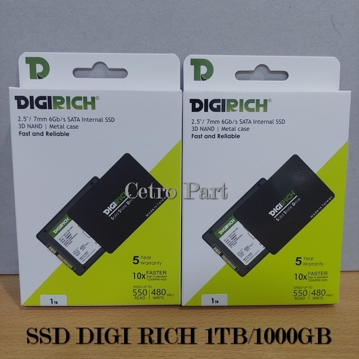 SSD DIGI RICH 1TB / 1000GB 2.5&quot; SLIM 6.0Gb/s SATA 3 Internal SSD NEW