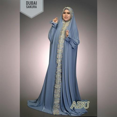 STS MK SYANTIK DUBAY 1B MUKENA RUKUH TERUSAN DEWASA DUBAI JERSEY JUMBO