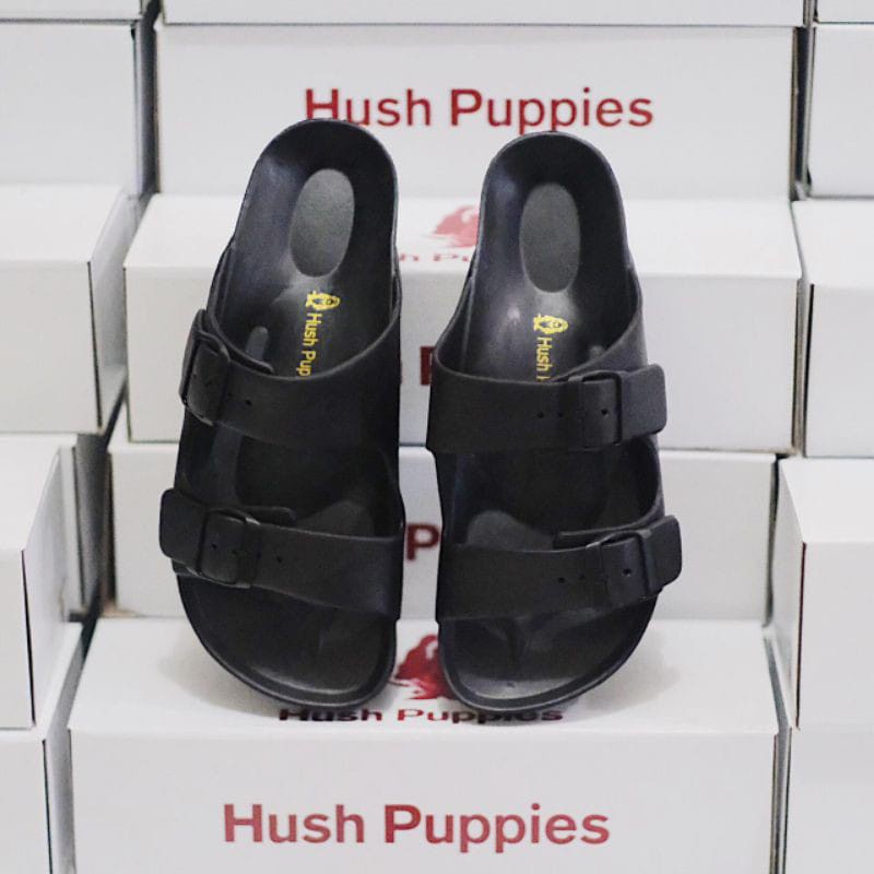 Hush Puppiess Sandal Pria 2 Straps Selop Sandal Cowok Karet Eva Phylon Sendal Laki Laki Slip On Terbaru