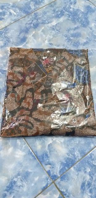 Grosir Batik Hrb026 Kenongo Kemeja Tosca Pendek Pekalongan Padi M L Xl Sogan Prin Halus Kemeja Batik