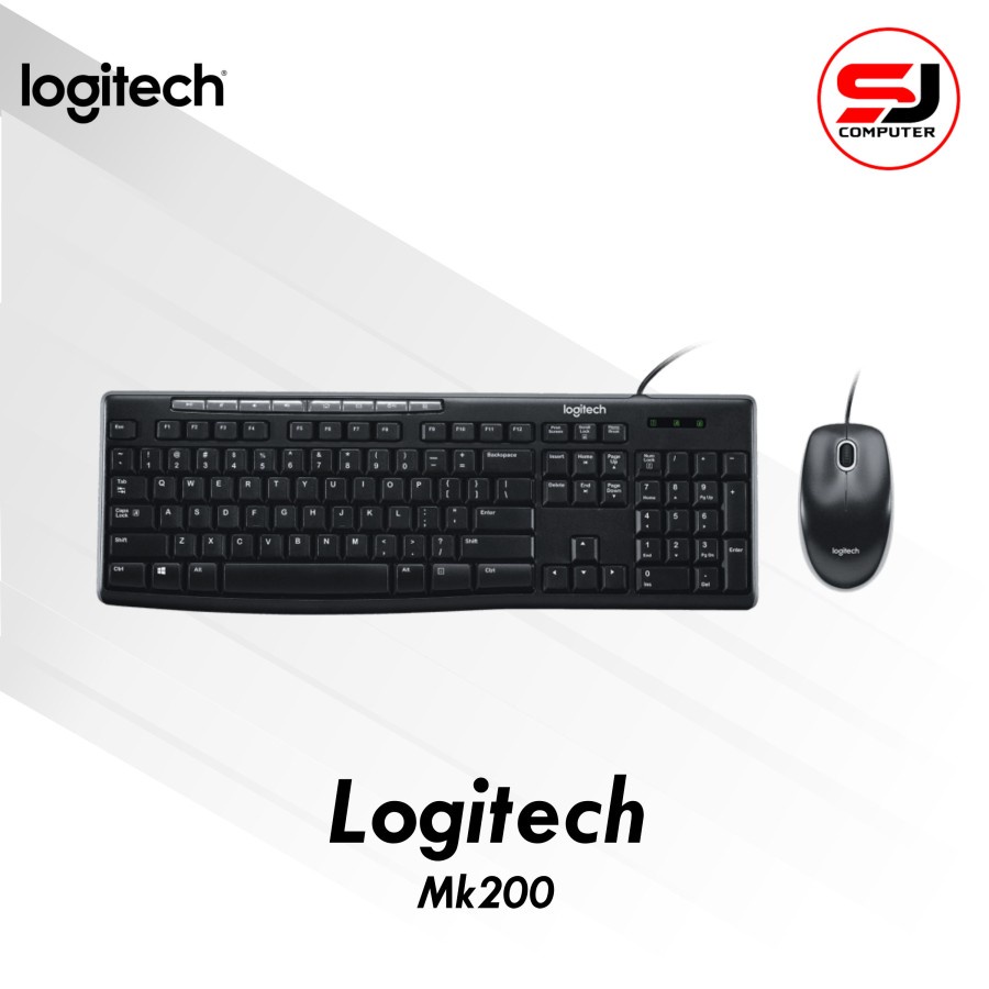 Keyboard dan Mouse Logitech MK200 Original