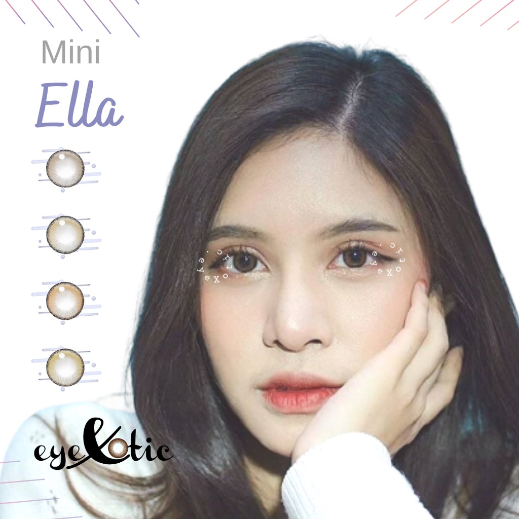 Softlens Kitty Kawaii Mini Ella Series - Soflens COD Tangerang by Eyexotic - Gray Brown Green Hazel
