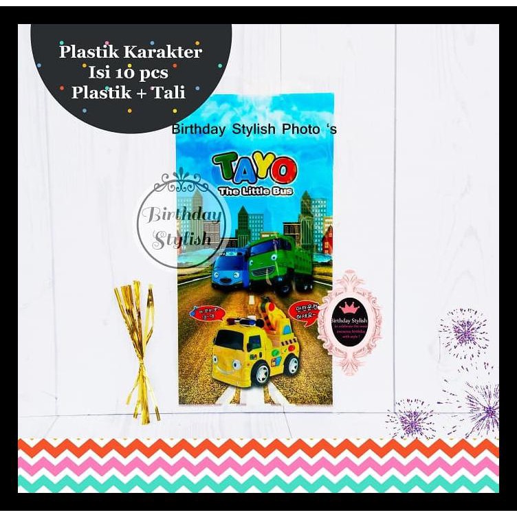 

L121 PLASTIK SNACK ATAU BINGKISAN ULANGTAHUN ANAK KECIL TAYO THE LITTLE BUS BR0Z
