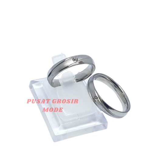 Cincin Couple Titanium ANTI KARAT SELAMANYA PGM CT58 SATUAN