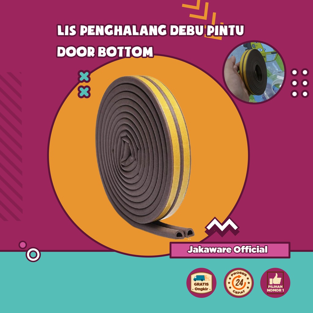 LIS PENGHALANG DEBU PINTU DOOR BOTTOM SEAL 2x2.5M BAWAH LIST LUBANG ANTI SERANGGA AIR TIKUS KECOA KE
