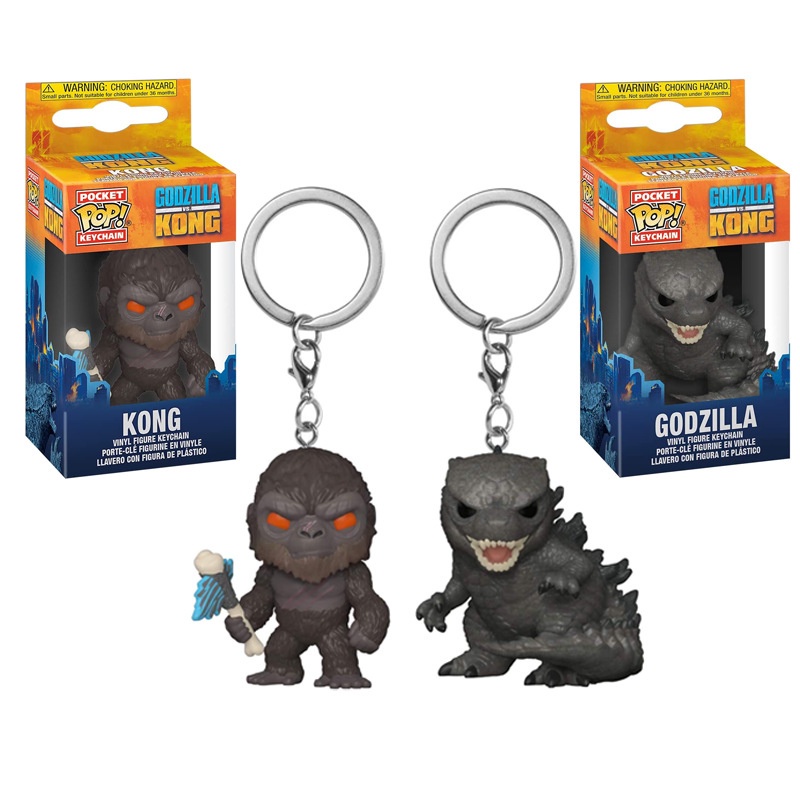 Funko POP 1pc Gantungan Kunci Action Figure King Kong VS Godzilla 2 Bahan PVC Untuk Koleksi