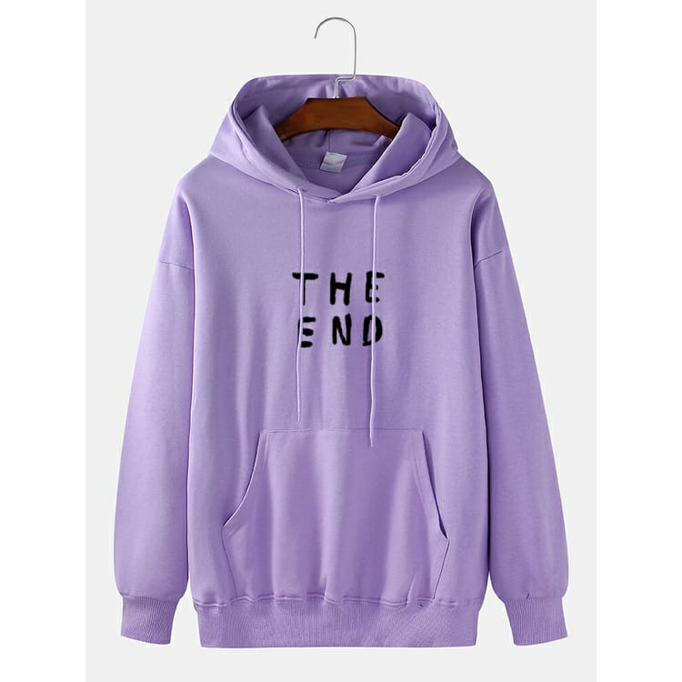 THE END HOODIE SWEATER JUMPER PULLOVER VINTAGE STYLE SWEATER HOODIE WANITA FLEECE