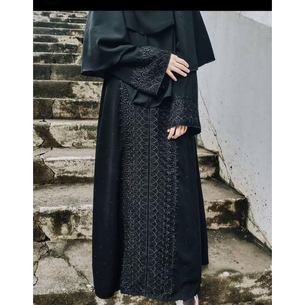 Gallery Exclusive Abaya Hitam Gamis Dubai 75 Black Busui