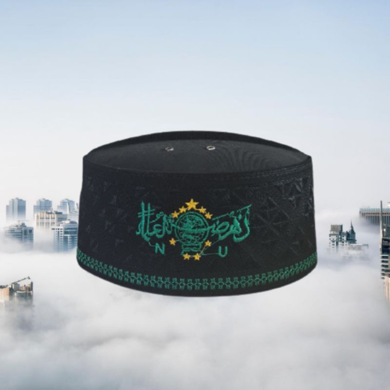 PROMO!! PECI NU SONGKOK KOPIAH NU ASSAGOFAH PUTIH HITAM / PECI MALAYSIA ASAGOFAH NU / PECI HAJI TEROMPAH