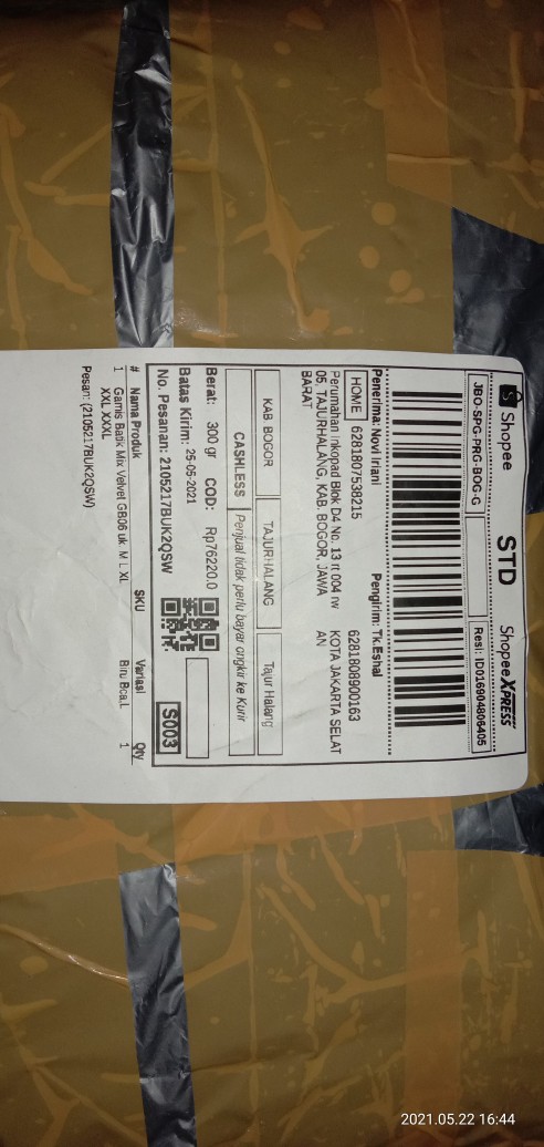 Gamis Batik Mix Velvet Gb06 Uk. M L Xl Xxl Xxxl