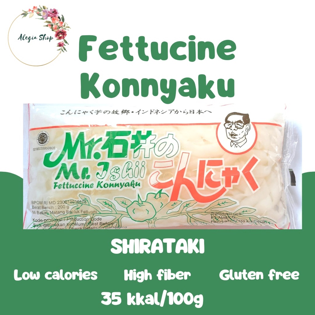 Fettuccini Shirataki Kwetiau Shirataki Mie Basah Shirataki Low Carb Diet Keto DEBM Murah