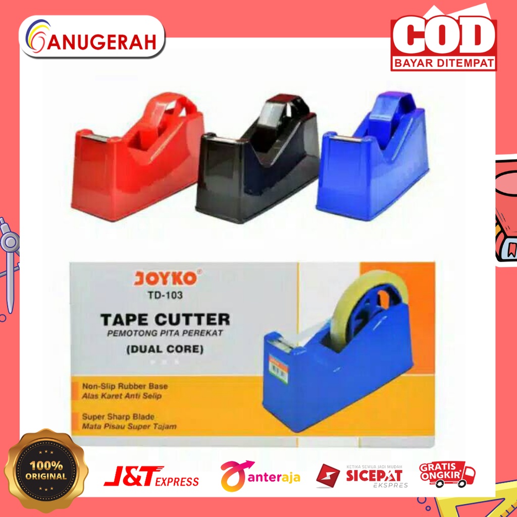 

JOYKO TD-103 CUTTER TAPE DISPENSER / PEMOTONG ISOLASI