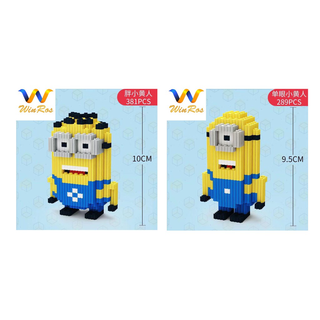 Nano Block Mainan Edukasi Minion High Quality 289 - 381 pcs