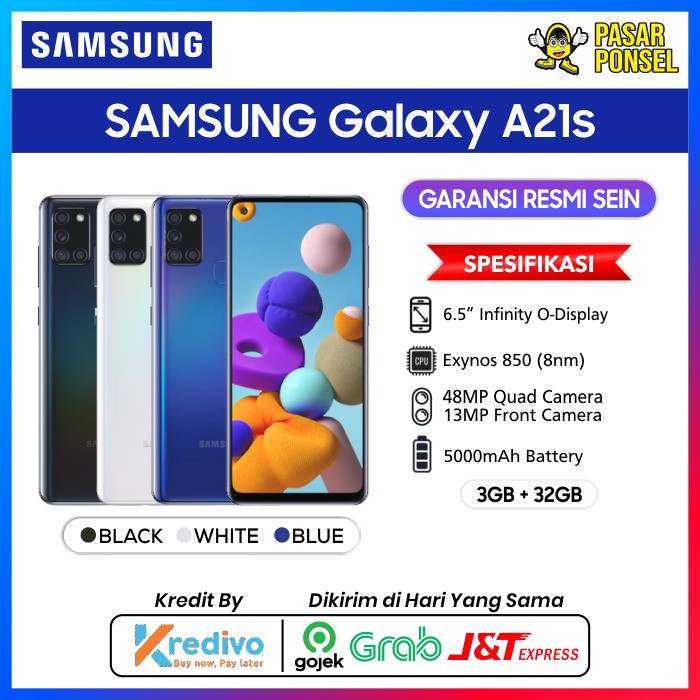 HP SAMSUNG GALAXY A21s 3/32GB GARANSI RESMI TERMURAH SESURABAYA