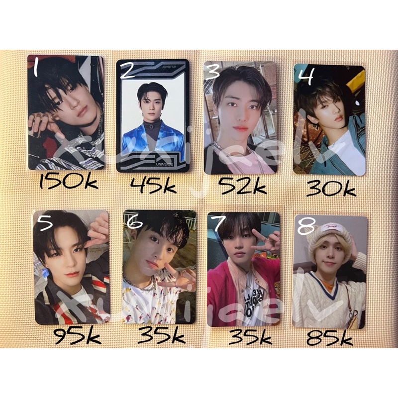 Photocard official jeno jaehyun jaemin jisung matk chenle hendery yangyang xiaojun winwin tatto take