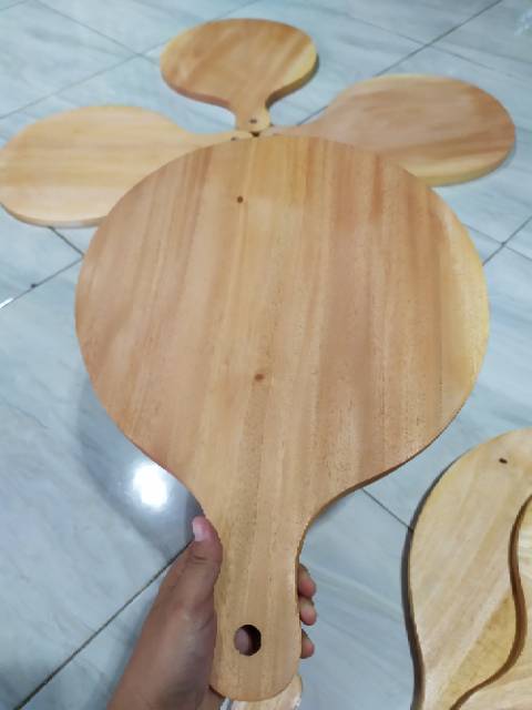 Talenan Kayu Mahoni Diameter 30 cm / Wooden Cutting Board / Talenan Pizza