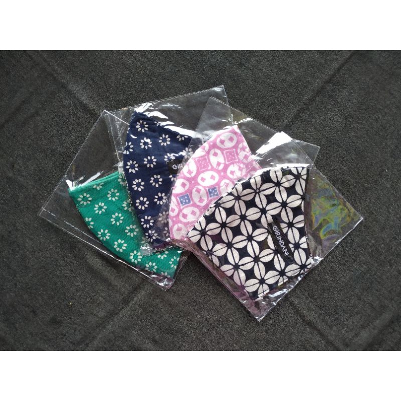MASKER KAIN GIRINDANI HIJAB / HEADLOOP MOTIF BATIK