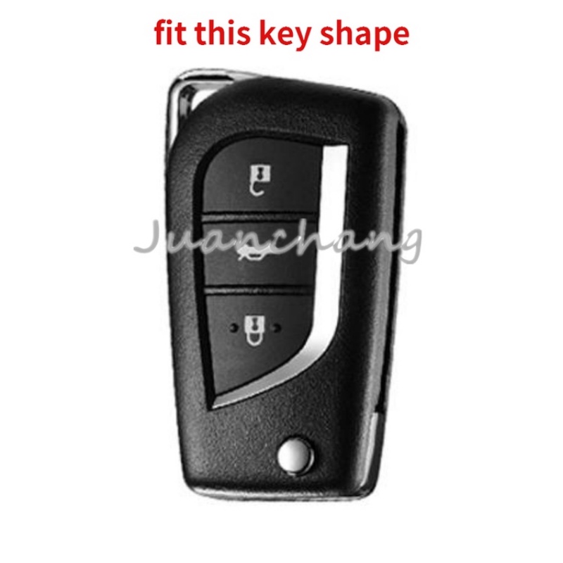 Casing Kunci Remote Mobil Toyota Corolla RAV4 Avensis Verso Yaris Aygo Hilux Fortuner Camry Revo Altis Aksen Berlian Imitasi