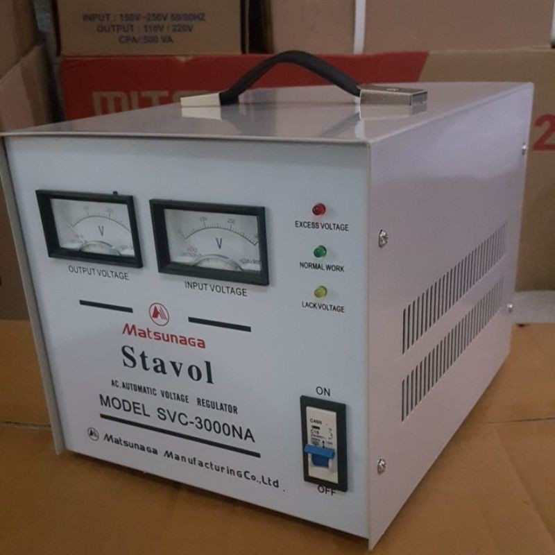 Stabilizer  MATSUNAGA 3000Watt/STAVOL BEST Seler Model  SVC 3000NA