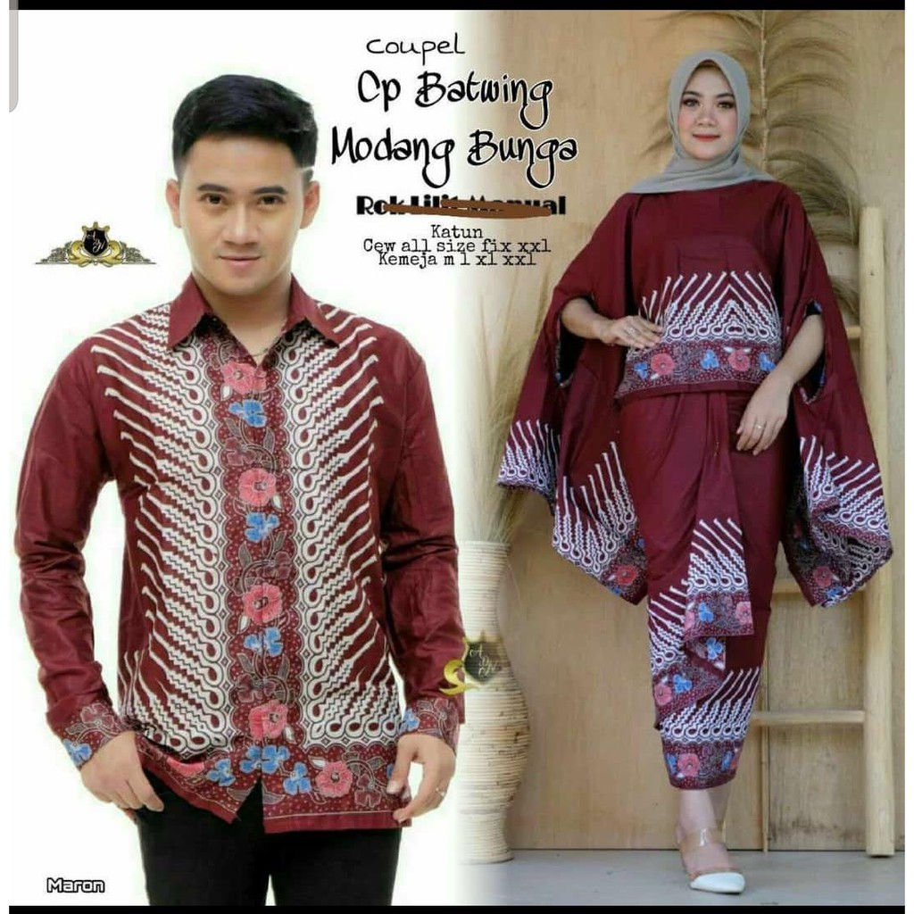 BATIK COUPLE MODERN SARIMBIT BATIK COUPLE KEBAYA BATIK COUPEL COPLE COPEL PASANGAN COUPLE MODANG