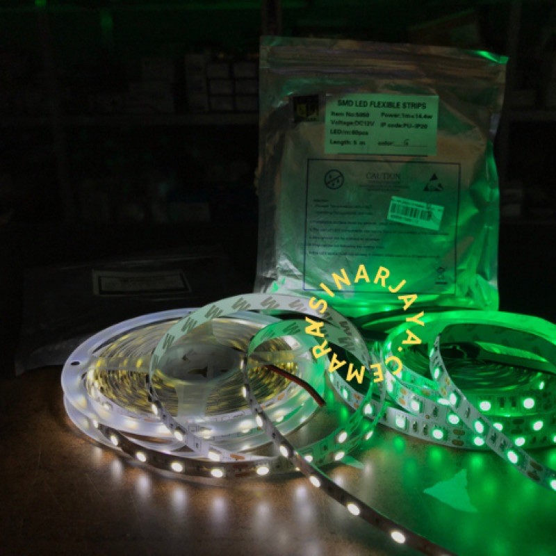Led Strip 5050 KINGLED SMD Led Flexible Strips 5 Meter DC 12V Led Strip Mata Besar
