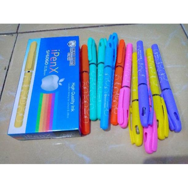 

(U9J9).. (120gr) 1pak pen pulpen gel APEL isi 12pcs //Trend@update