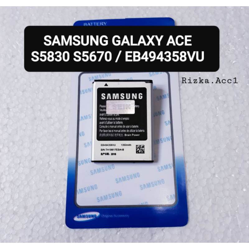 Baterai Samsung Galaxy Ace S5830 S5670 EB494358VU Original Battery Hp