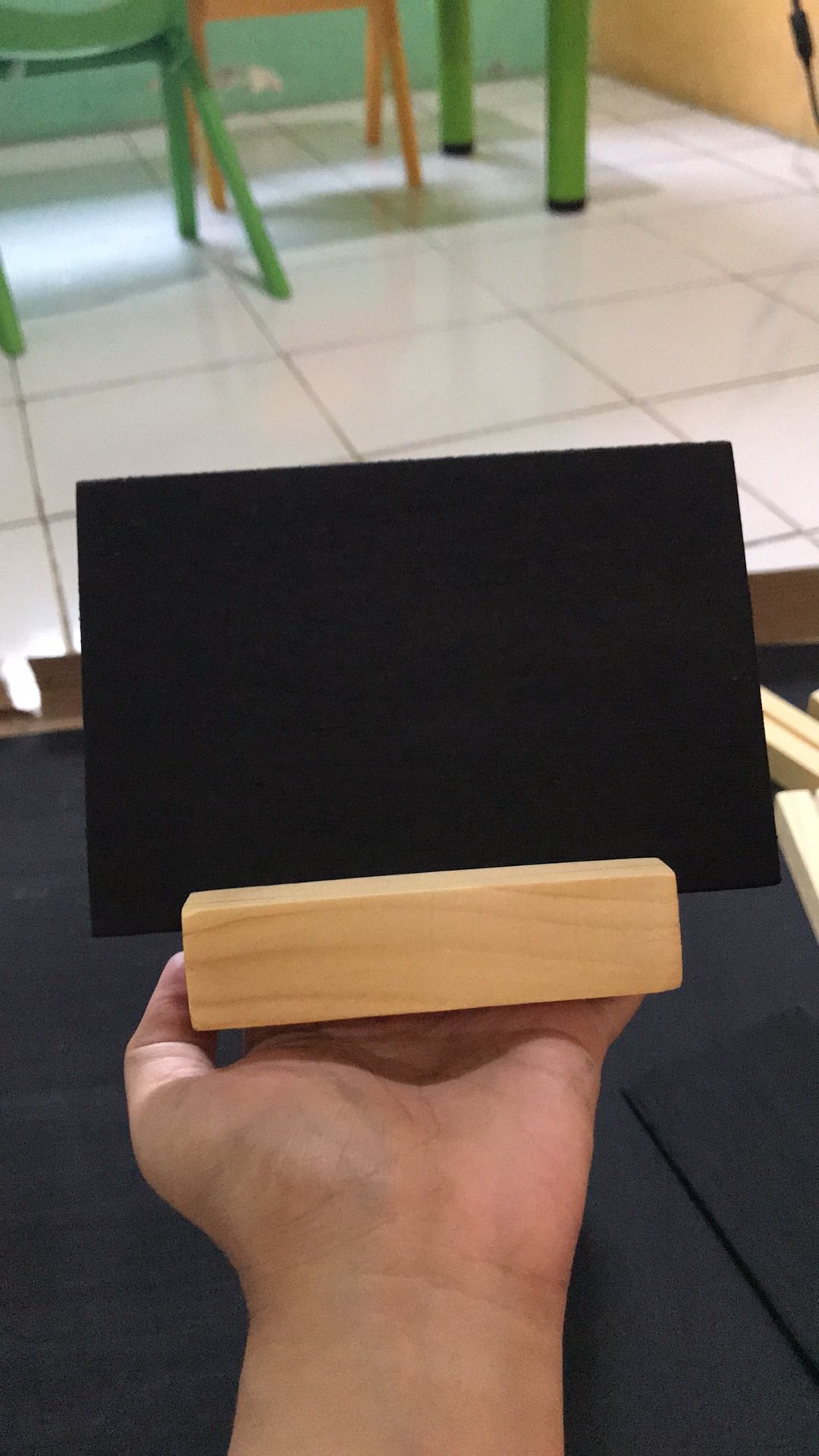 Food Taq Kayu 10x15cm Food Taq Papan Tulis Kapur Food Taq Buffet Mini Chalkboard Papan Kapur